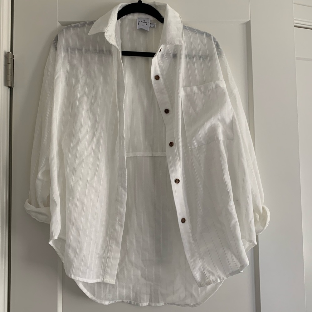 Princess Polly White Buttondown Shirt